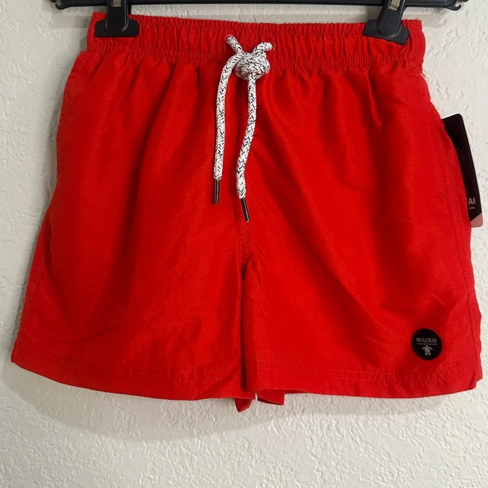 Molokai Surf Co. Red Swim Shorts for Boys Size M (10) - Picture 1 of 10